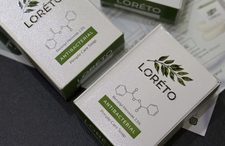 Мило Loreto 2,5% бензоїл пероксиду при акне обличчя і тіла