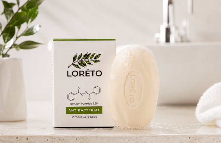 Loreto при фолікуліті: догляд за шкірою тіла | антибактеріальне мило, 2% BP, гель 2,5%
