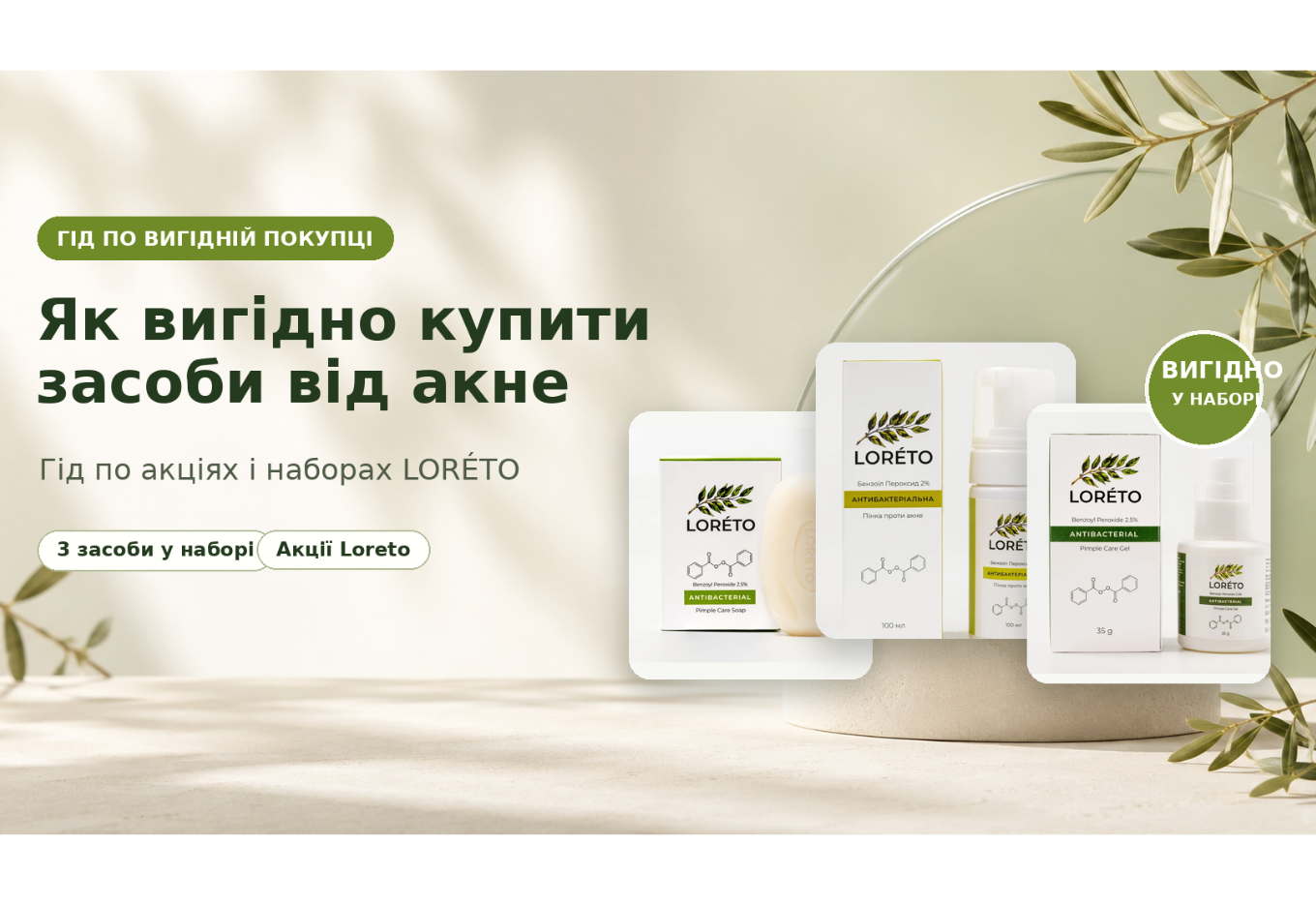 Як вигідно купити засоби від акне: акції та набори Loreto