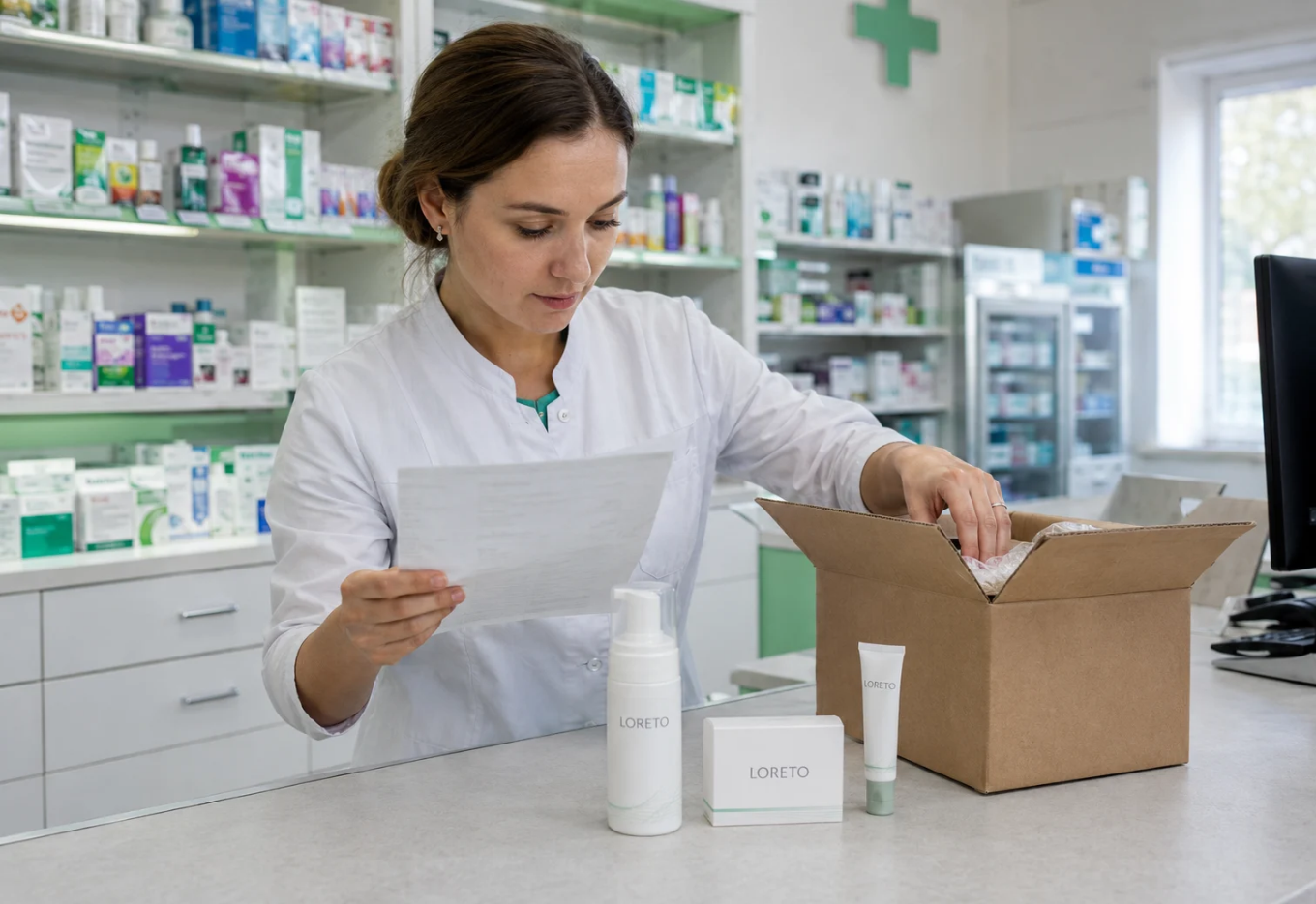 Консигнація косметики Loreto для аптек